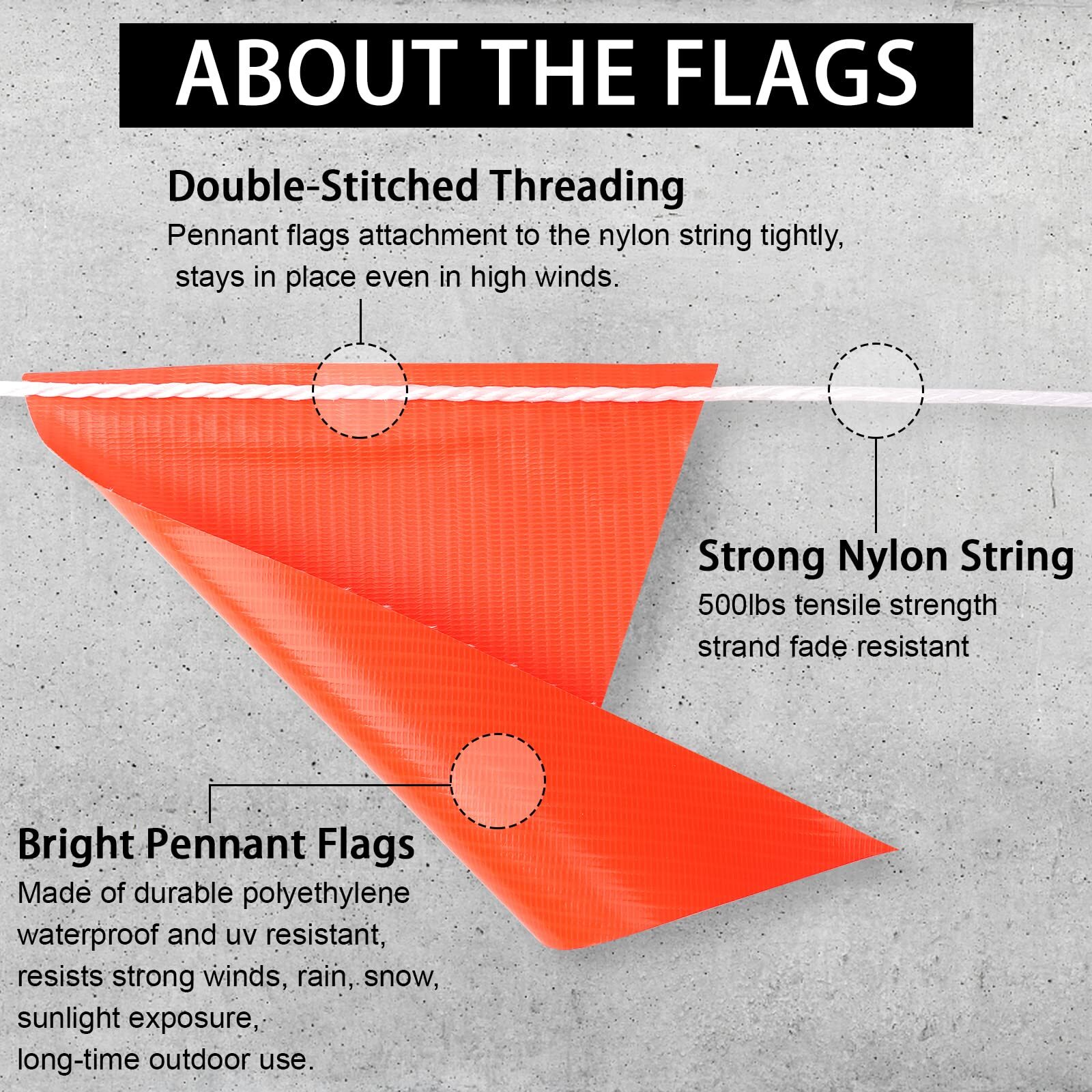 Pennant Safety Flags, Flagging Banner Warning Flags, Marking Flags on String …