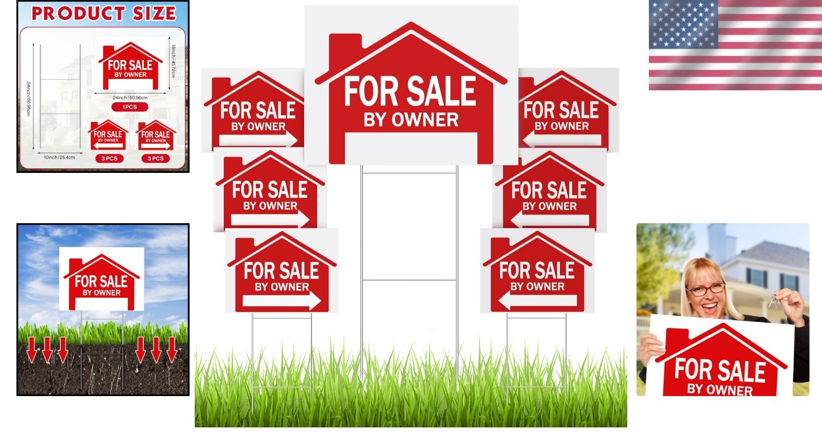 Weatherproof Open House Yard Signs with Enhanced Visibility – 7 Pcs Included