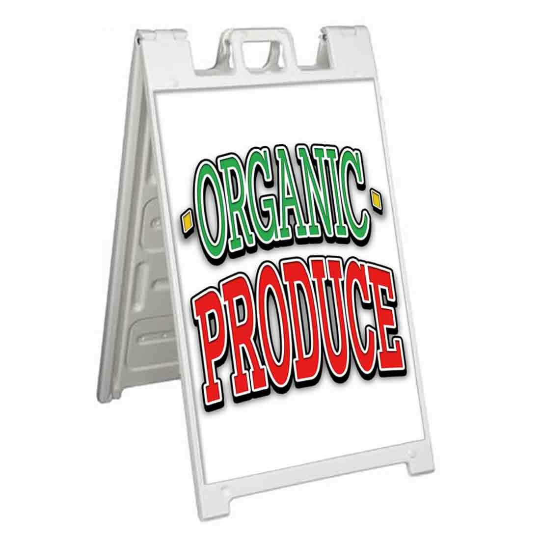 ORGANIC PRODUCE Signicade 24×36 Aframe Sidewalk Sign Banner Decal VEGGIES