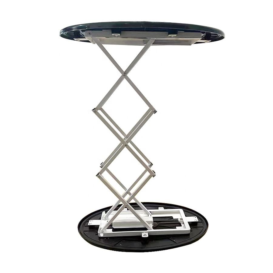 Custom Printed Portable Oval Up Stand with LED Light Folding Promotional Table