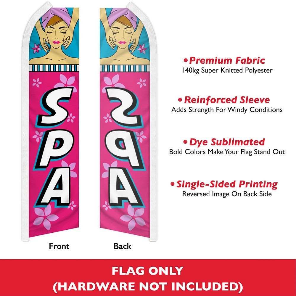 Spa Advertising Swooper Feather Flutter Flag Beauty Services