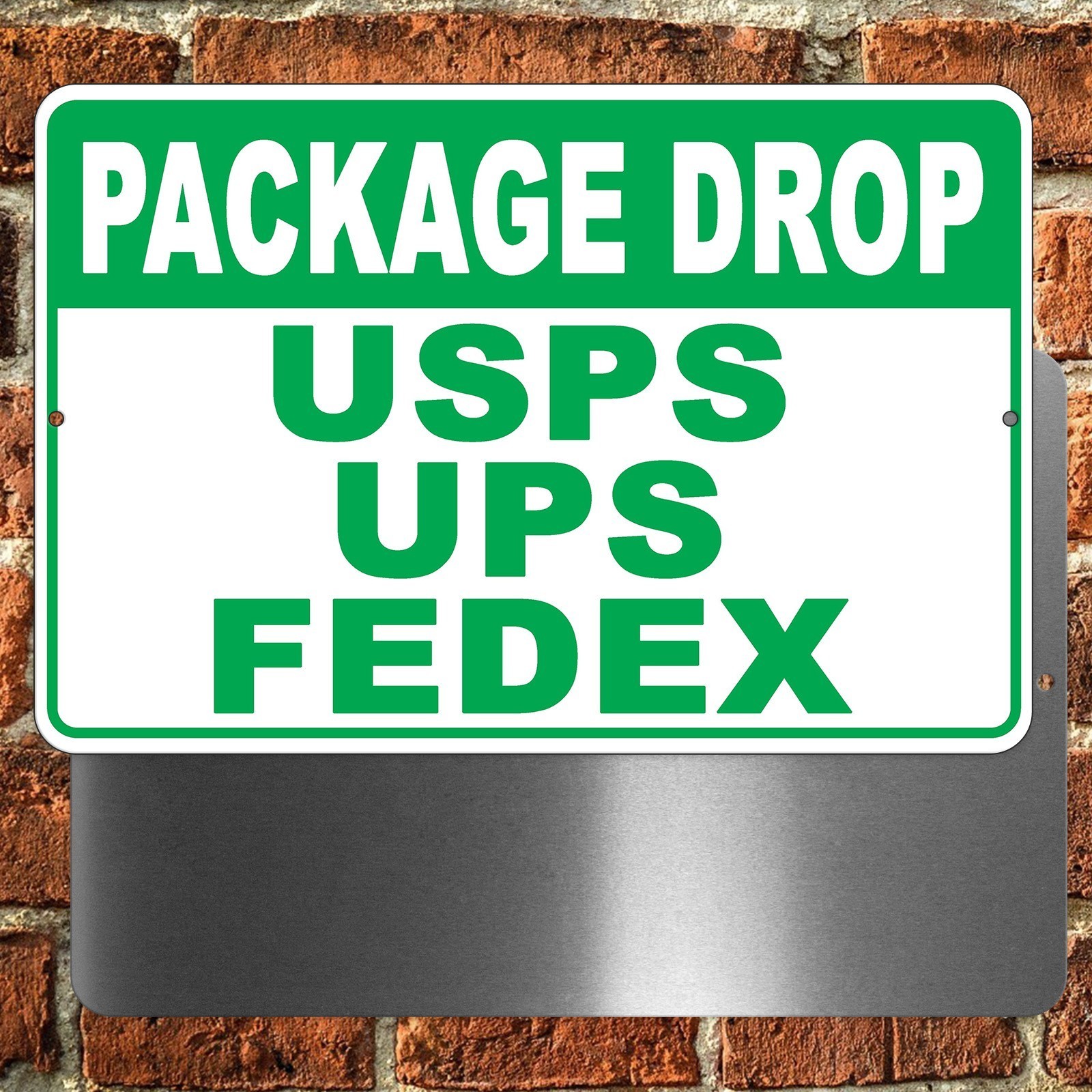 Package Drop Leave Packages Here USPS UPS FedEx Metal Sign Or Decal 6 SIZES