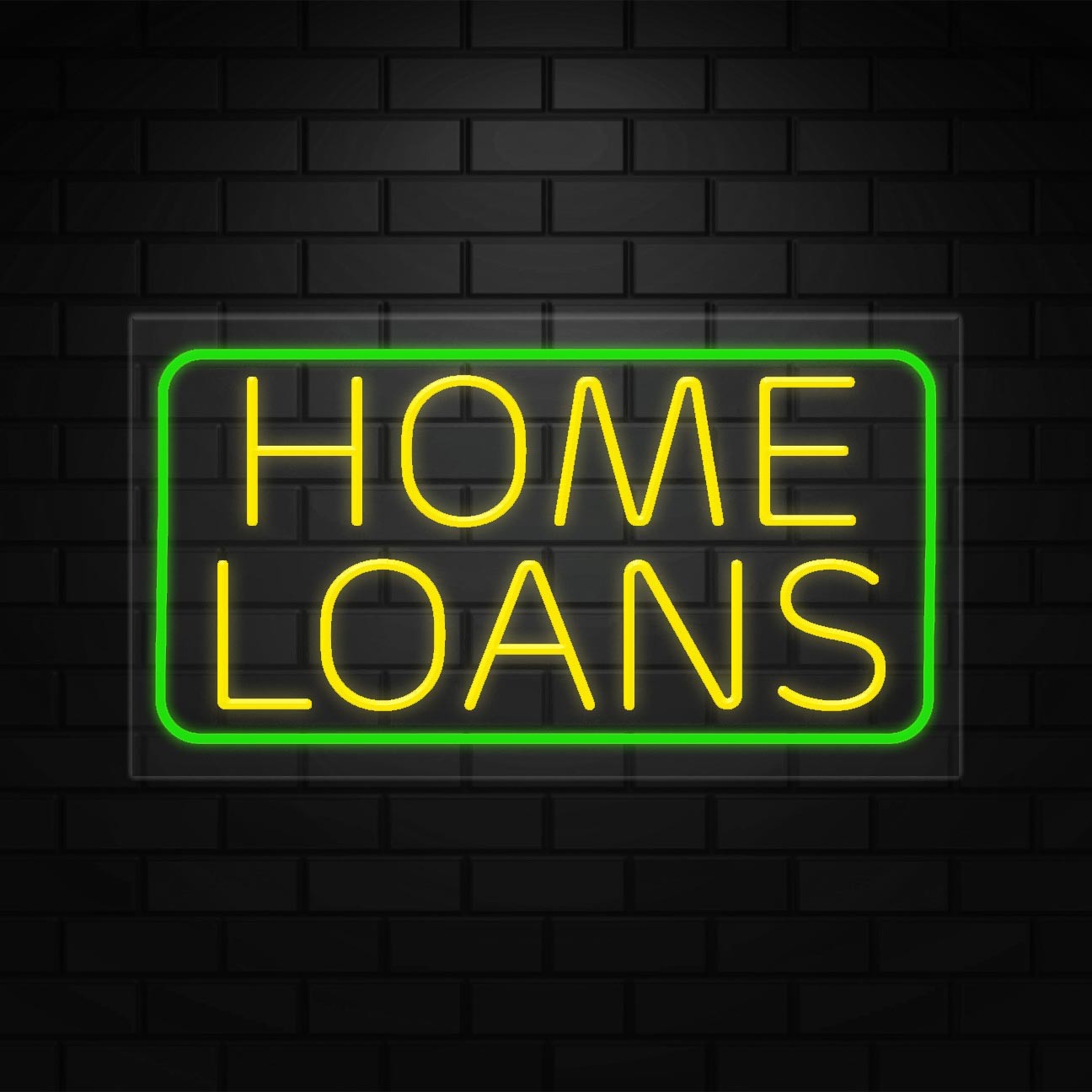 Home Loans Sign for Business Displays | LED Flex Neon | 37&Prime;W x 20&Prime;H x 1&Prime;D