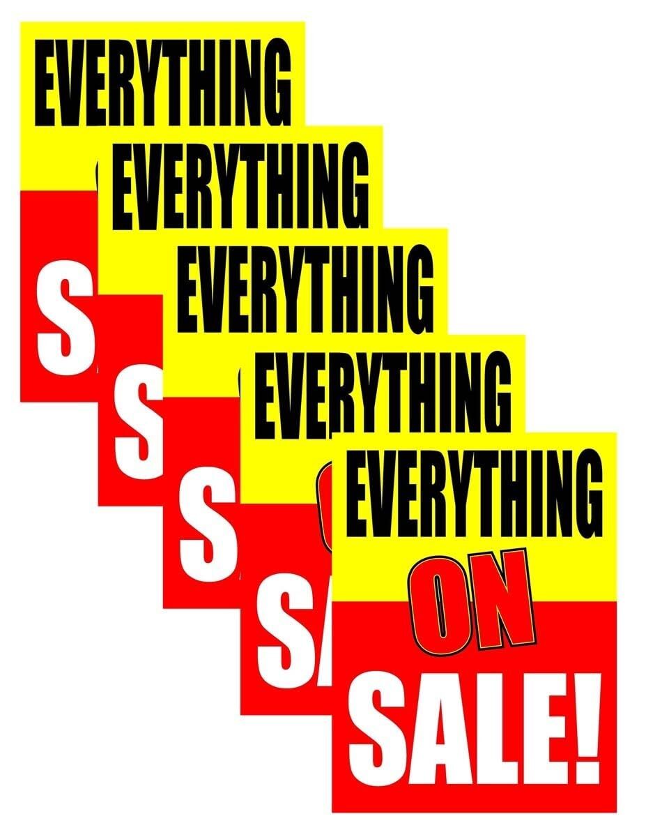 Promotional | Retail Window Display Sign | 18&Prime;W x 24&Prime;H | 5 Pack