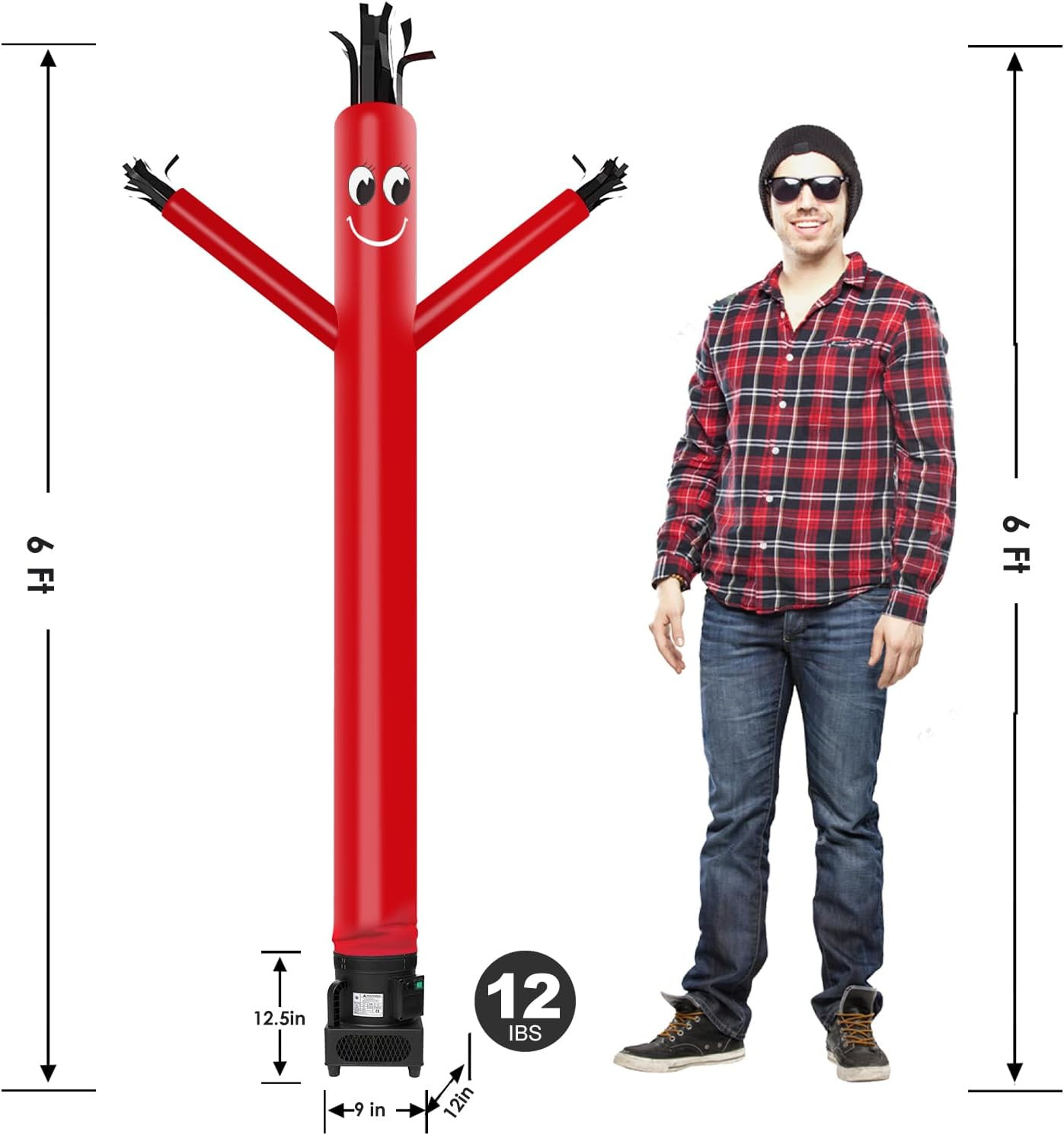 6FT Fly Puppet Dancer with 1/3Hp Blower Complete Set (RED)