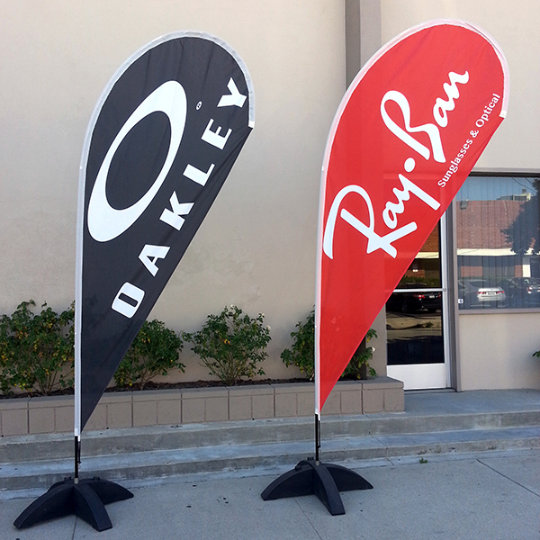 11ft Custom Regular Print Flag/ Teardrop Sign Blade Banner + Pole & Spike