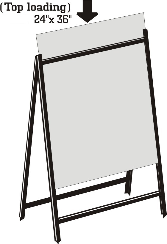A Frame Sidewalk Signs Changeable Letters Message Outdoor Sign W 2&Prime; letters set