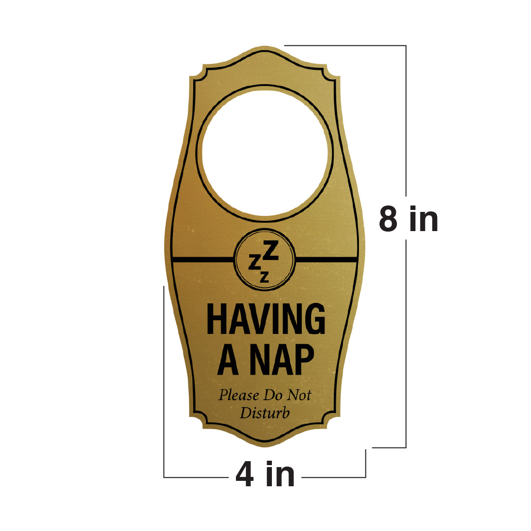 Signs ByLITA Having a Nap. Please Do Not Disturb Door Hanger