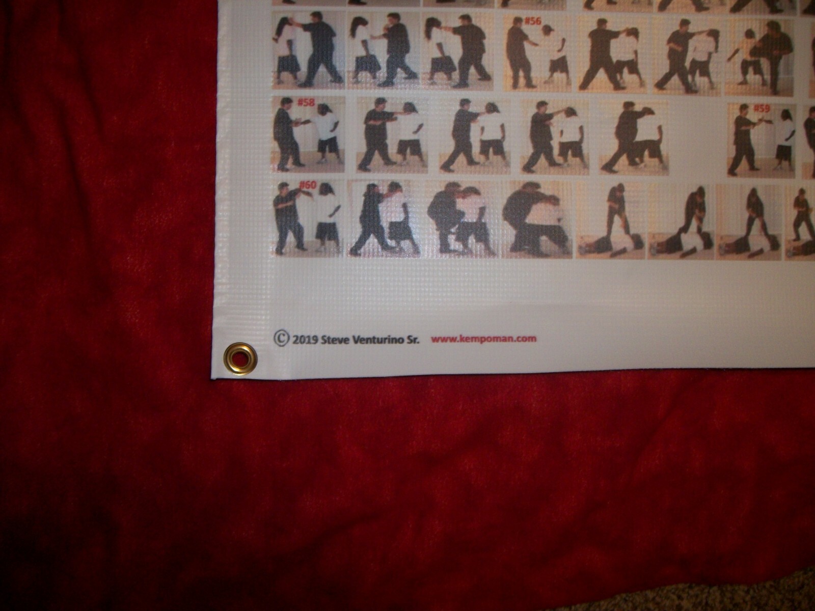KEMPOMAN Shaolin Kempo Karate Combinations 36-60 Vinyl Banner quick reference
