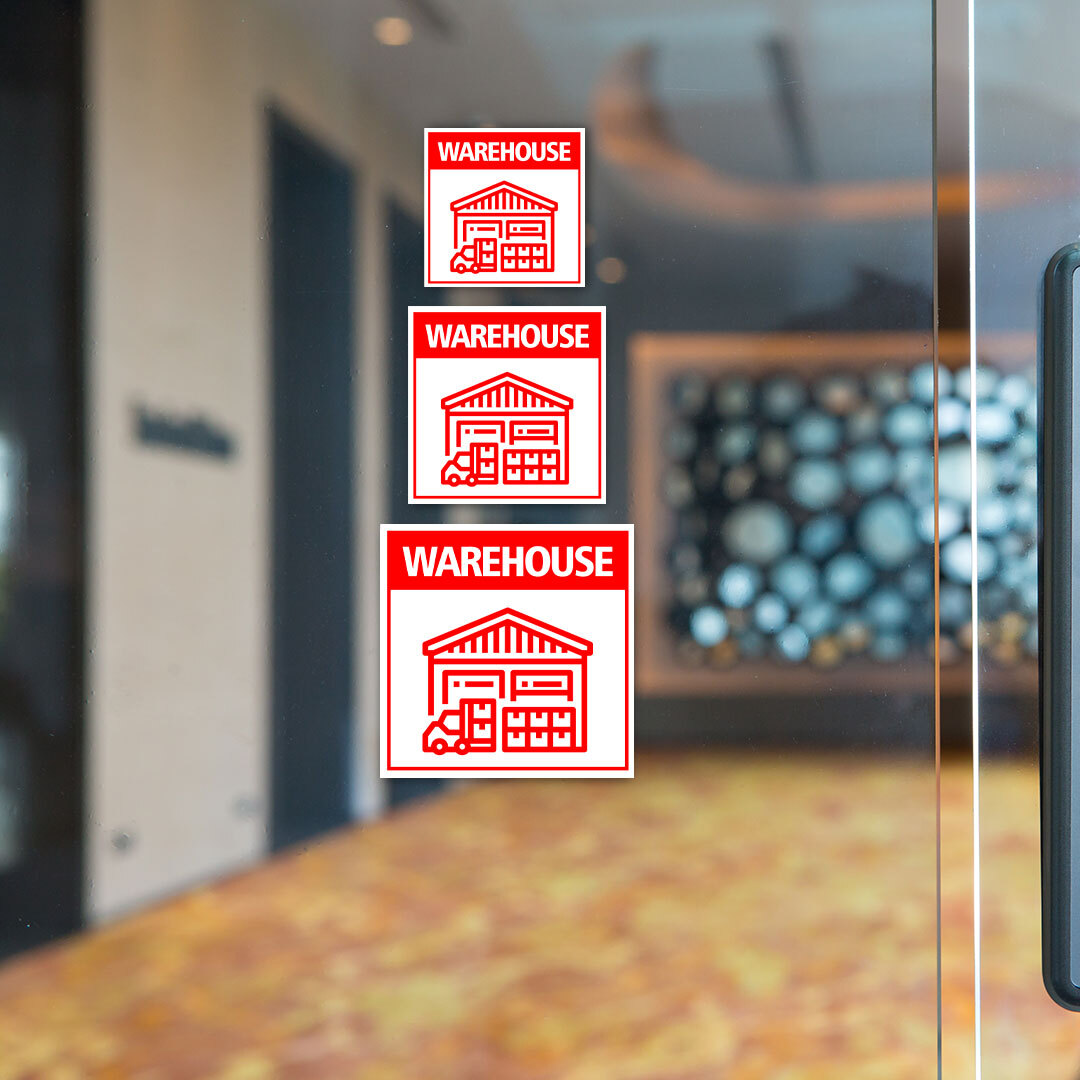 Square Plus Warehouse Wall or Door Sign | Health & Safety Warehouse Business