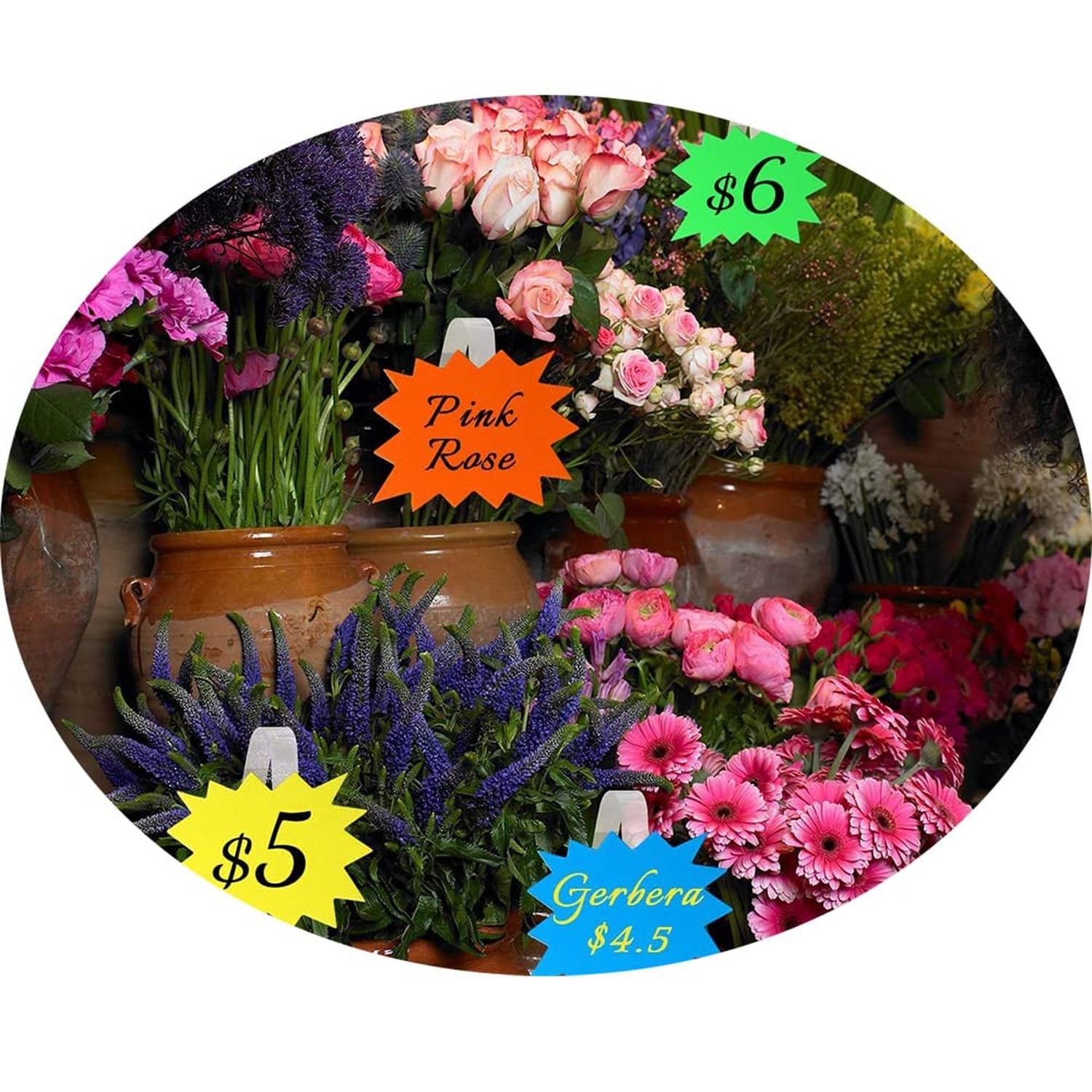 200 Pieces Fluorescent Promotion Retail Sale Signs Starburst Signs Bright Pap…