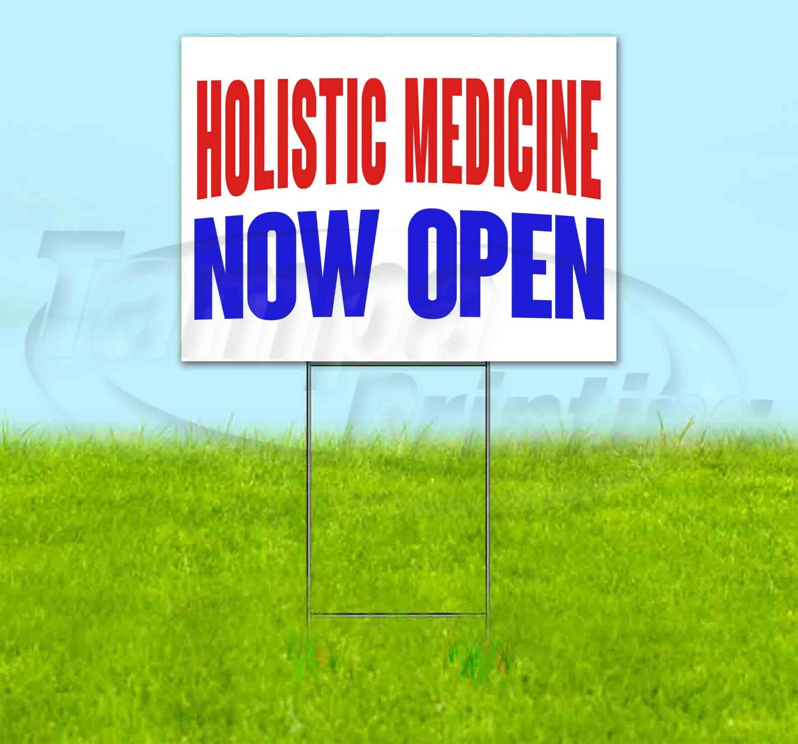 HOLISTIC MEDICINE NOW OPEN Yard Sign Corrugated Plastic Bandit Lawn Decorations