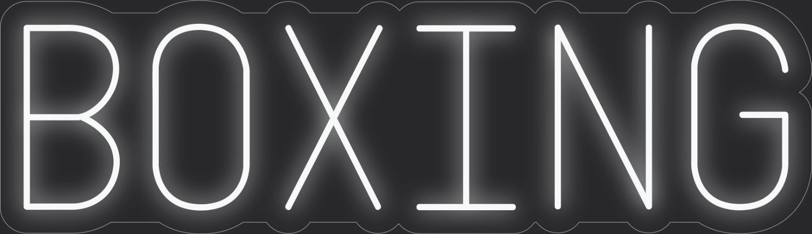 Boxing Neon LED Sign Business Wall Decor Lighted Store Sign 36 x 11 in.