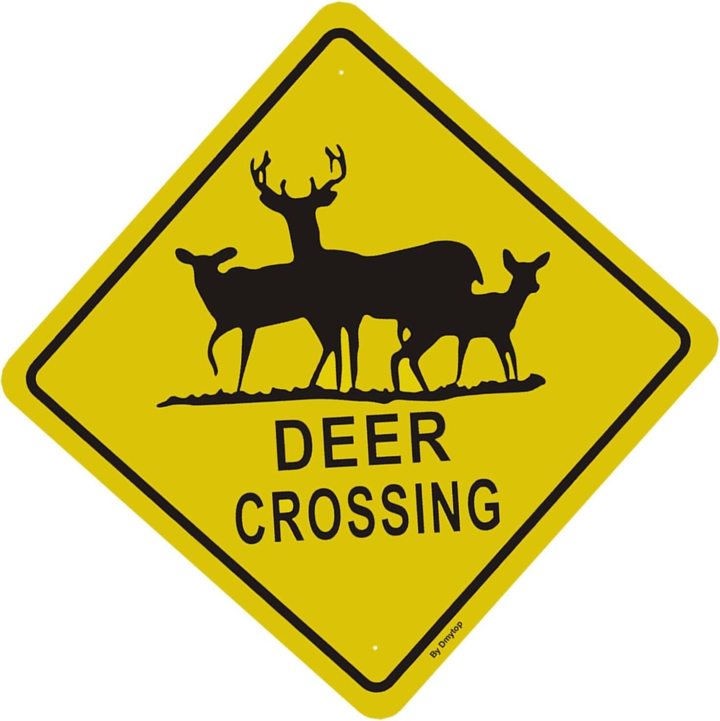 Deer Xing » Crossing Sign Animal Deer Crossing Aluminum Reflective Metal Sign 12