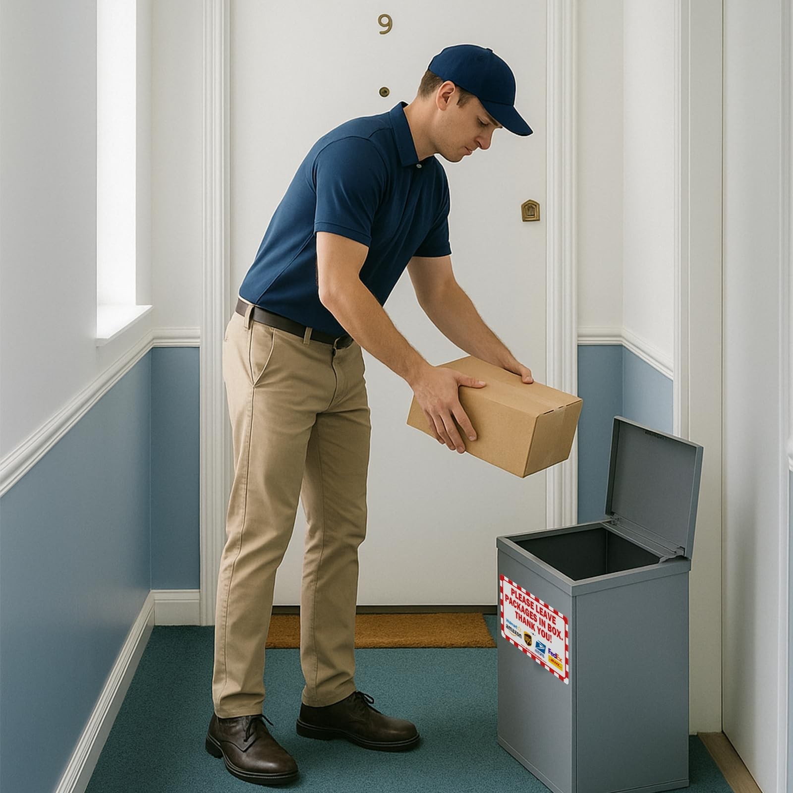 8×12&Prime; « Please Leave Packages in Box » Package Delivery Sign for Outside