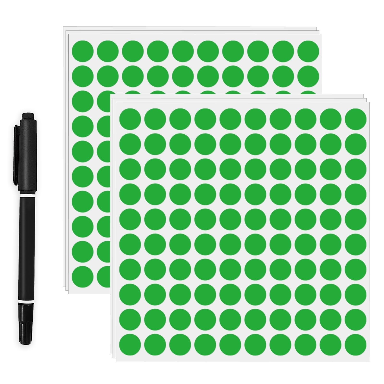 2000 Pcs 3/4&Prime; Garage Sale Price Stickers Sheets, Green Yard Sale Price Sticke…