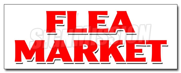 FLEA MARKET DECAL sticker produce clothes discount kitchen fruit tools
