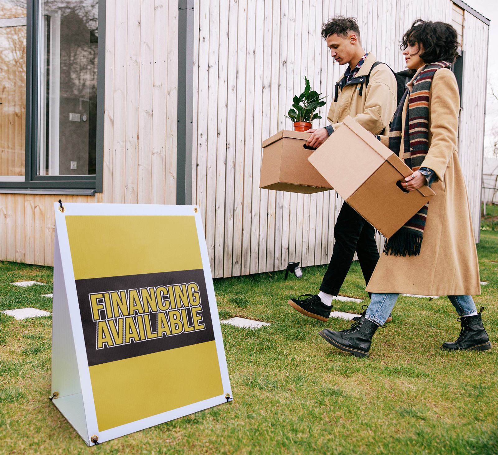 Financing Available A-Frame Sidewalk Sign Affordable Payment Business Loan
