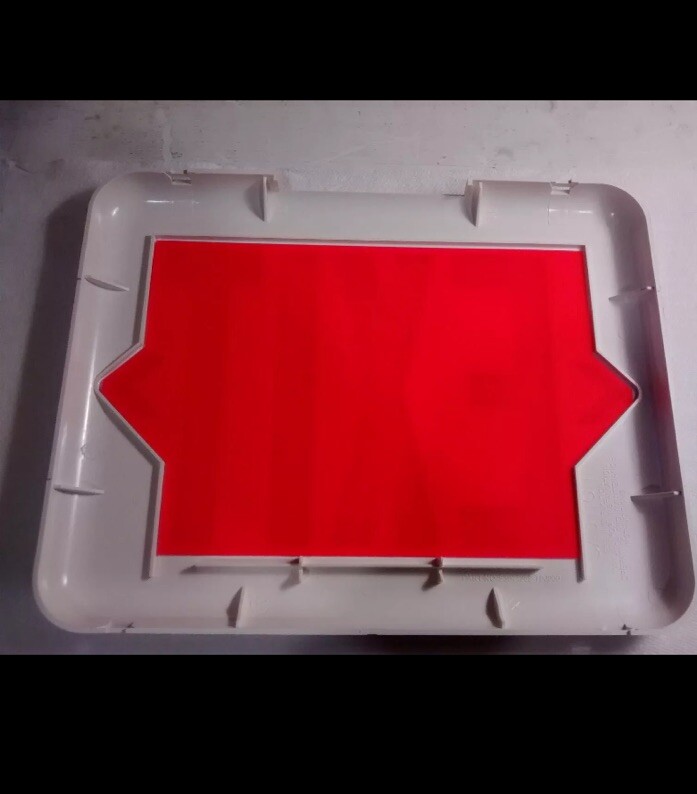 New EXIT Sign Cover Plastic 11-1/4 » x 7 », White Background RED Letters Mancave