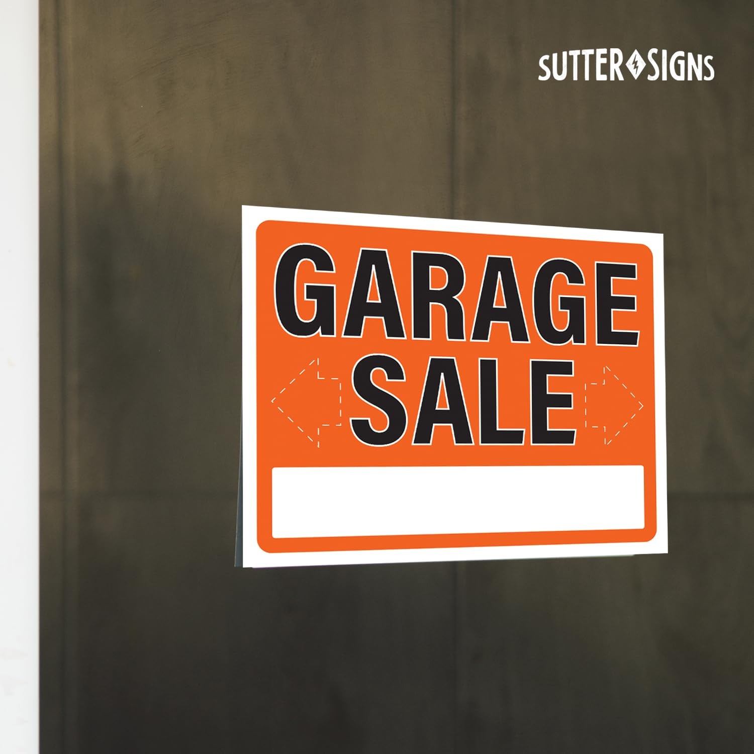 4pk Garage Sale Signs | Large Weatherproof Plastic Signs with Fill In Arrows …