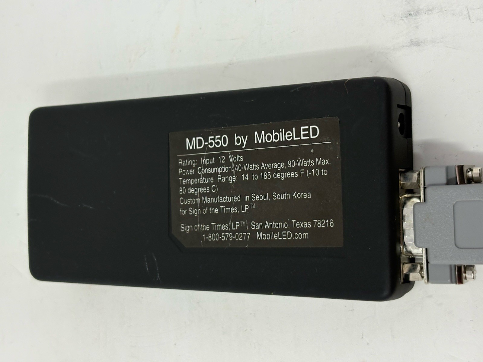 Mobile LED Company MD-550 Digital Display Scrolling Message Control 12v w/cord.