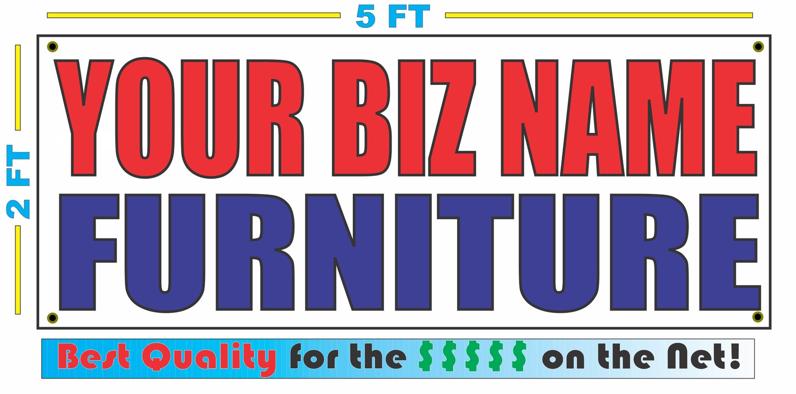 CUSTOM NAME FURNITURE Banner Sign NEW Larger Size Best Quality for the $$$