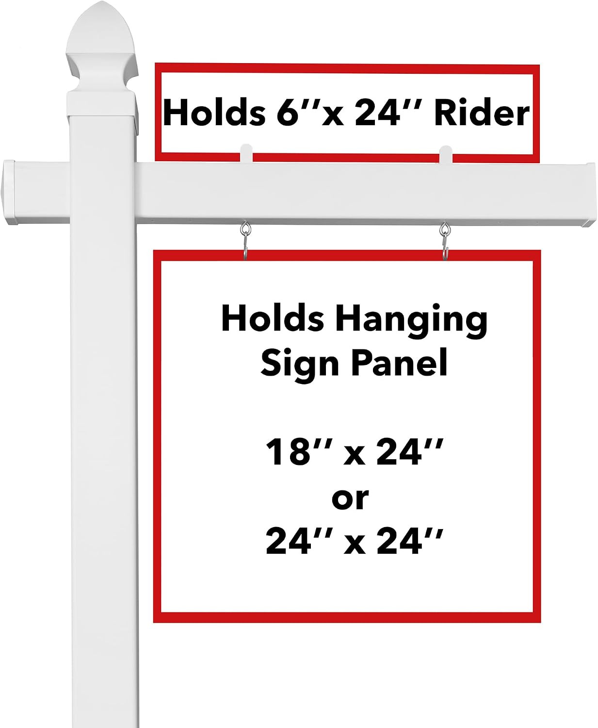 Casafield 72&Prime; X 36&Prime; Real Estate Sign Post for Open House and Yard Sale Signs wit