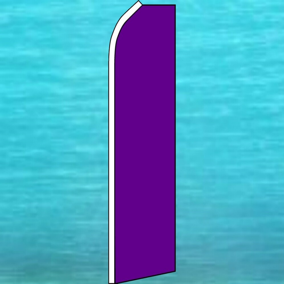 PURPLE SOLID COLOR FLUTTER FLAG Tall Feather Swooper Banner Events Occasions