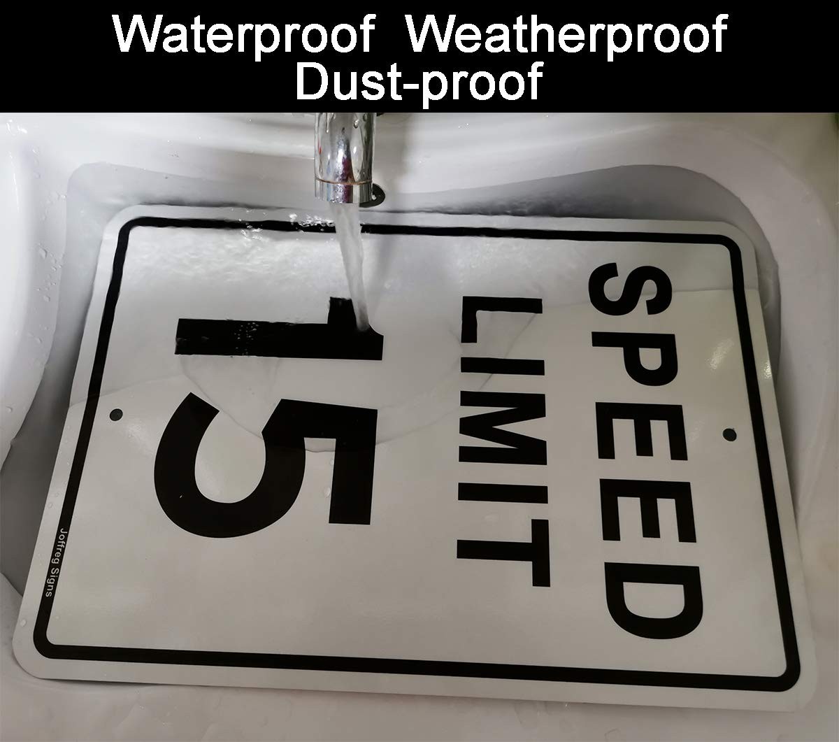 2 PCS Speed Limit 15 MPH Sign 17×12 Inch Reflective Aluminum Weatherproof