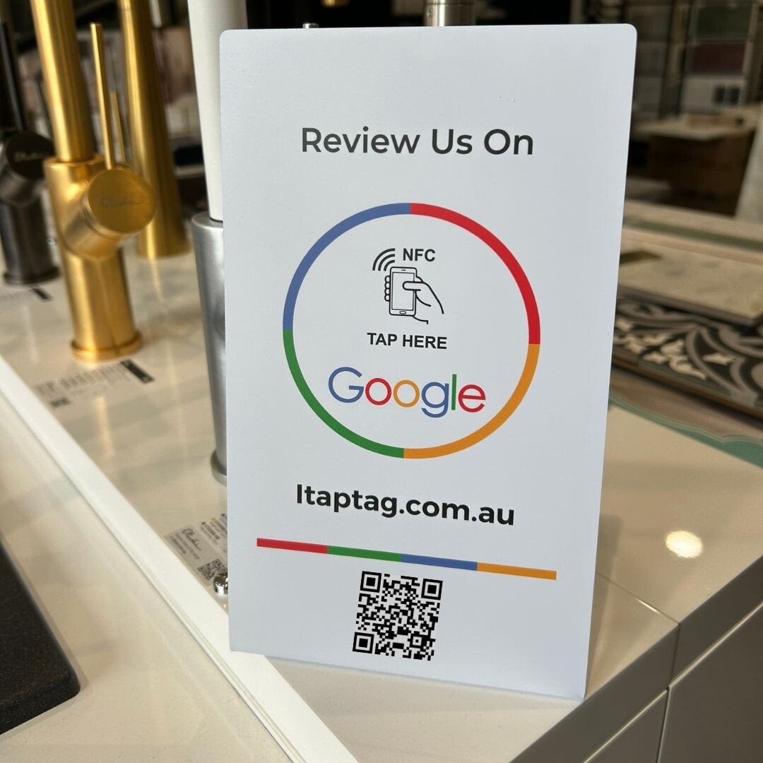 Google Review Stand Counter Sign Stand NFC + QR Code