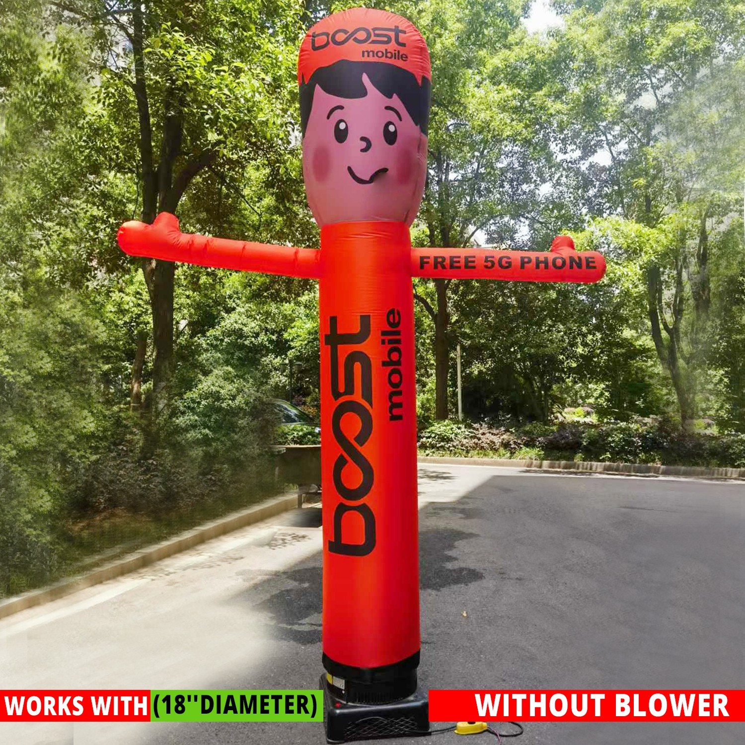 10ft Tall Boost Mobile Inflatable Waving Man {Without Blower}