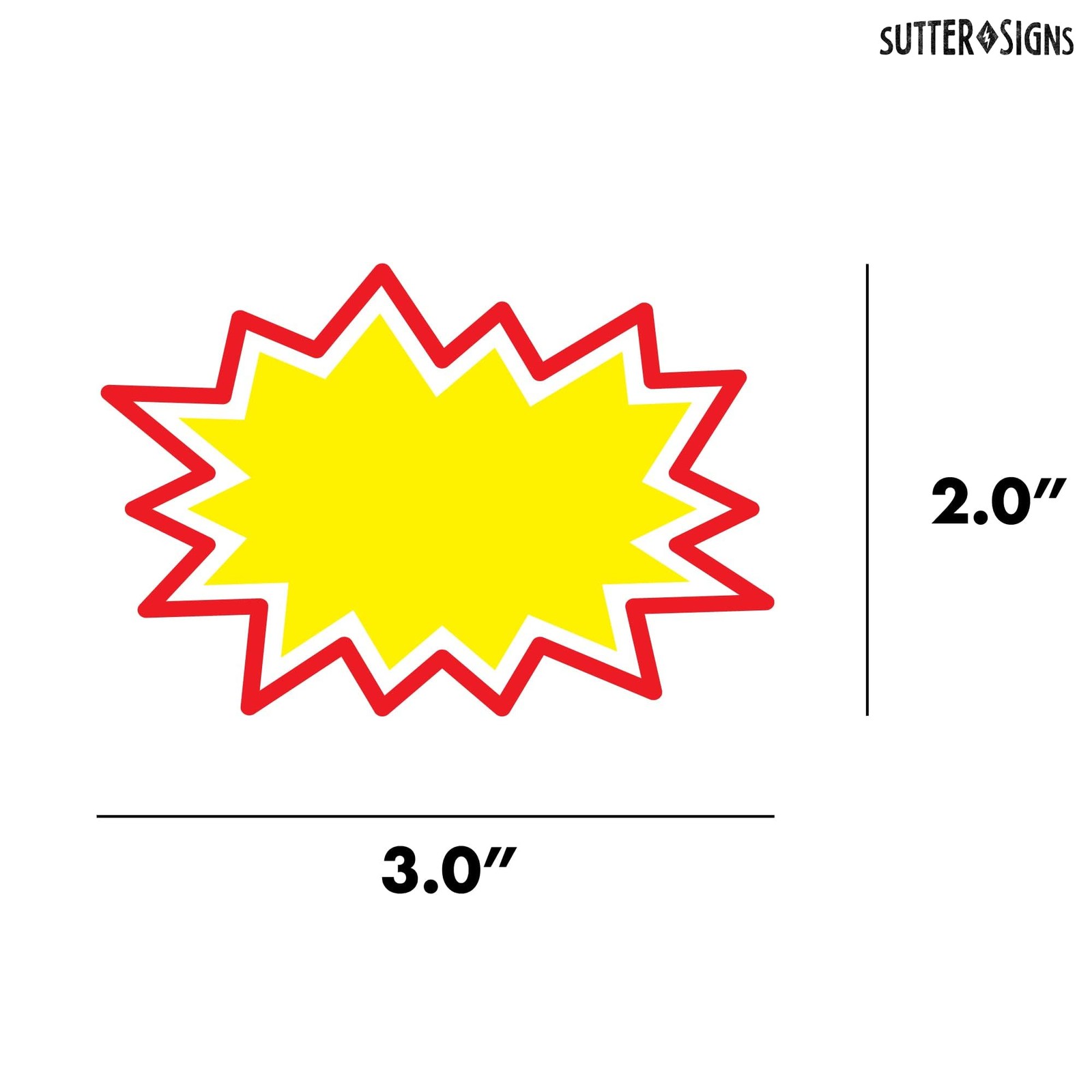 200PCS Starburst Sale Signs 2×3 Inch Price Tags Cards Stickers Yellow