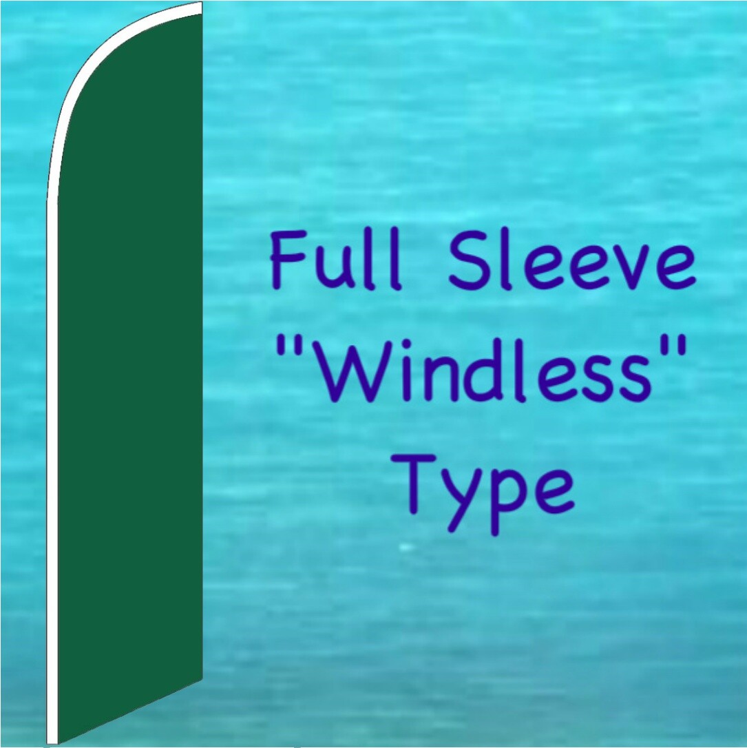 SOLID DARK GREEN WINDLESS FEATHER FLAG Tall Curved Top Swooper Banner Event Sign