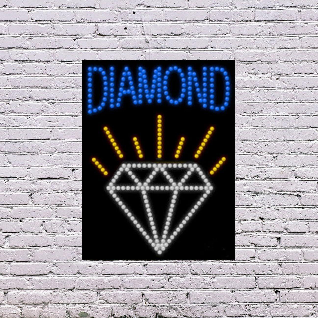 LED Diamond Sign | Light Up Sign | 26&Prime;H x 20&Prime;W x 2&Prime;D