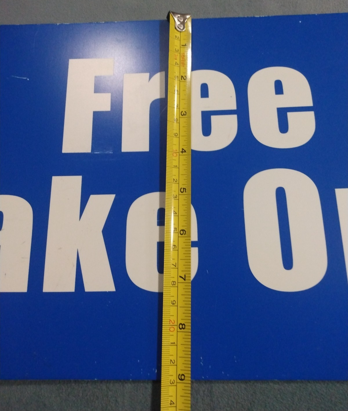 Double Sided Free Take One plastic sign 16&Prime;x9&Prime;