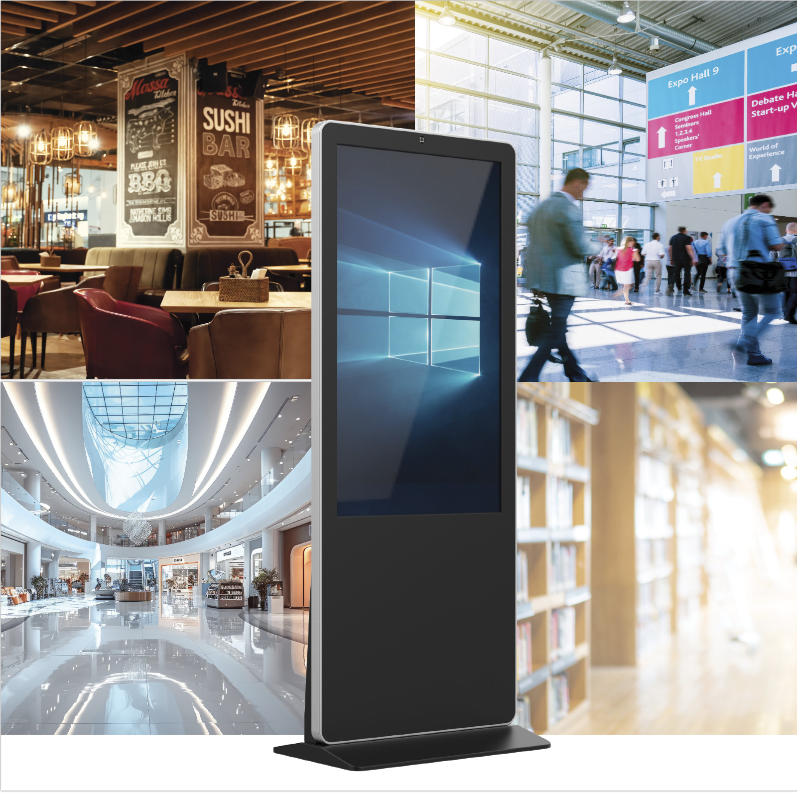 TV Liquidator 50&Prime; Floor Standing Touch Screen Computer Kiosk – Windows 11 Pro