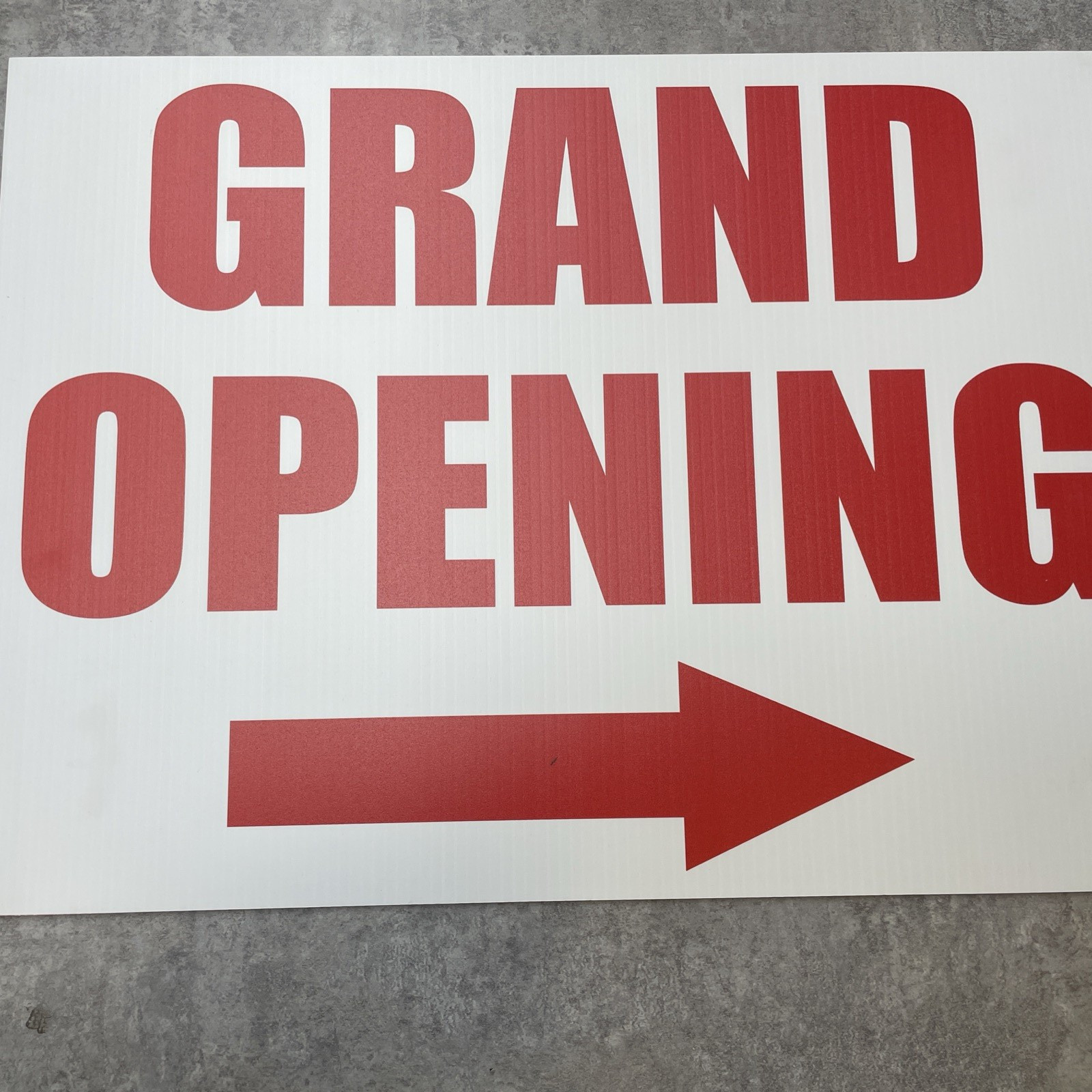 Grand Opening Sign 24”x18”, Set of 3, with stand