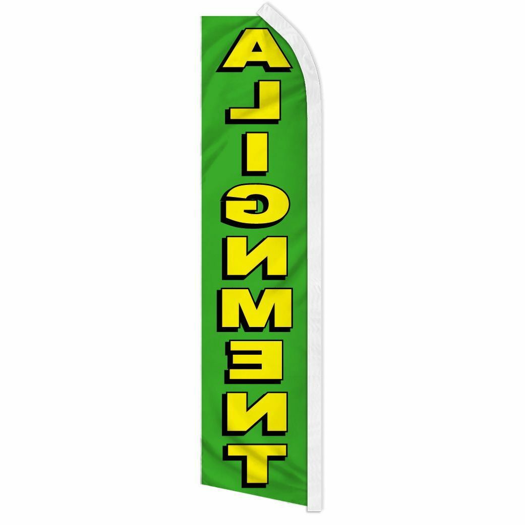 « ALIGNMENT » advertising super flag swooper banner business sign green