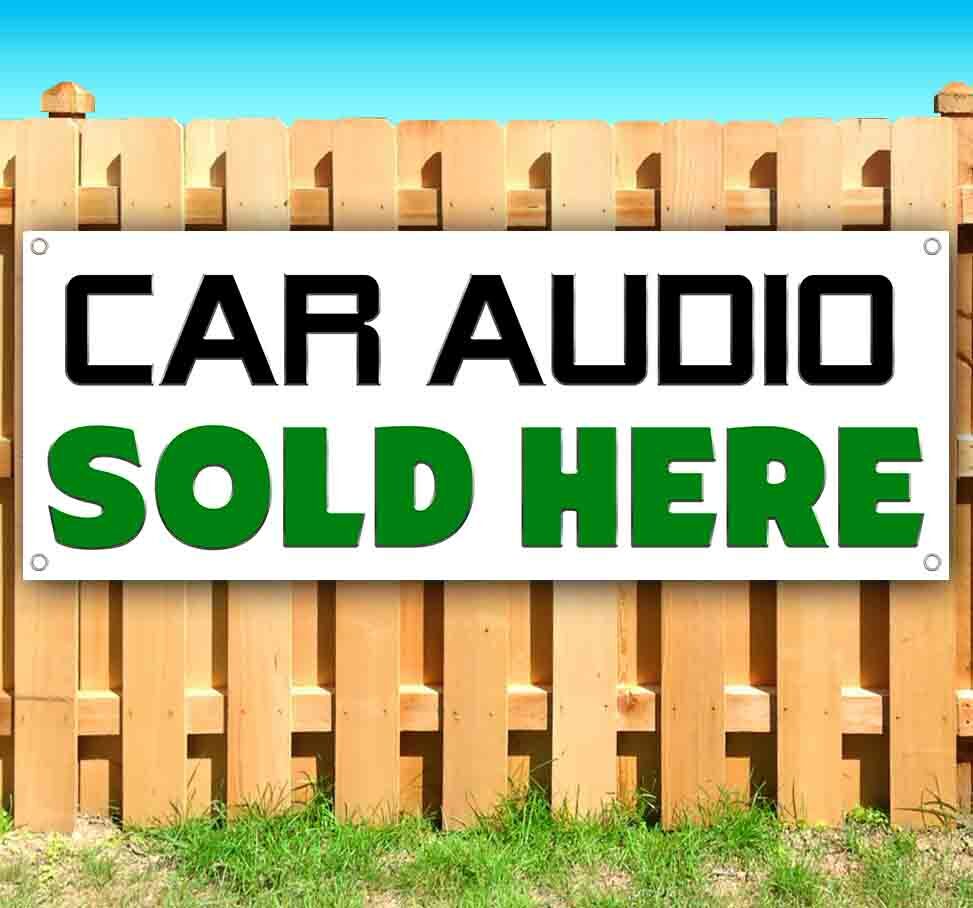 CAR AUDIO SOLD HERE Advertising Vinyl Banner Flag Sign Many Sizes SPEAKERS