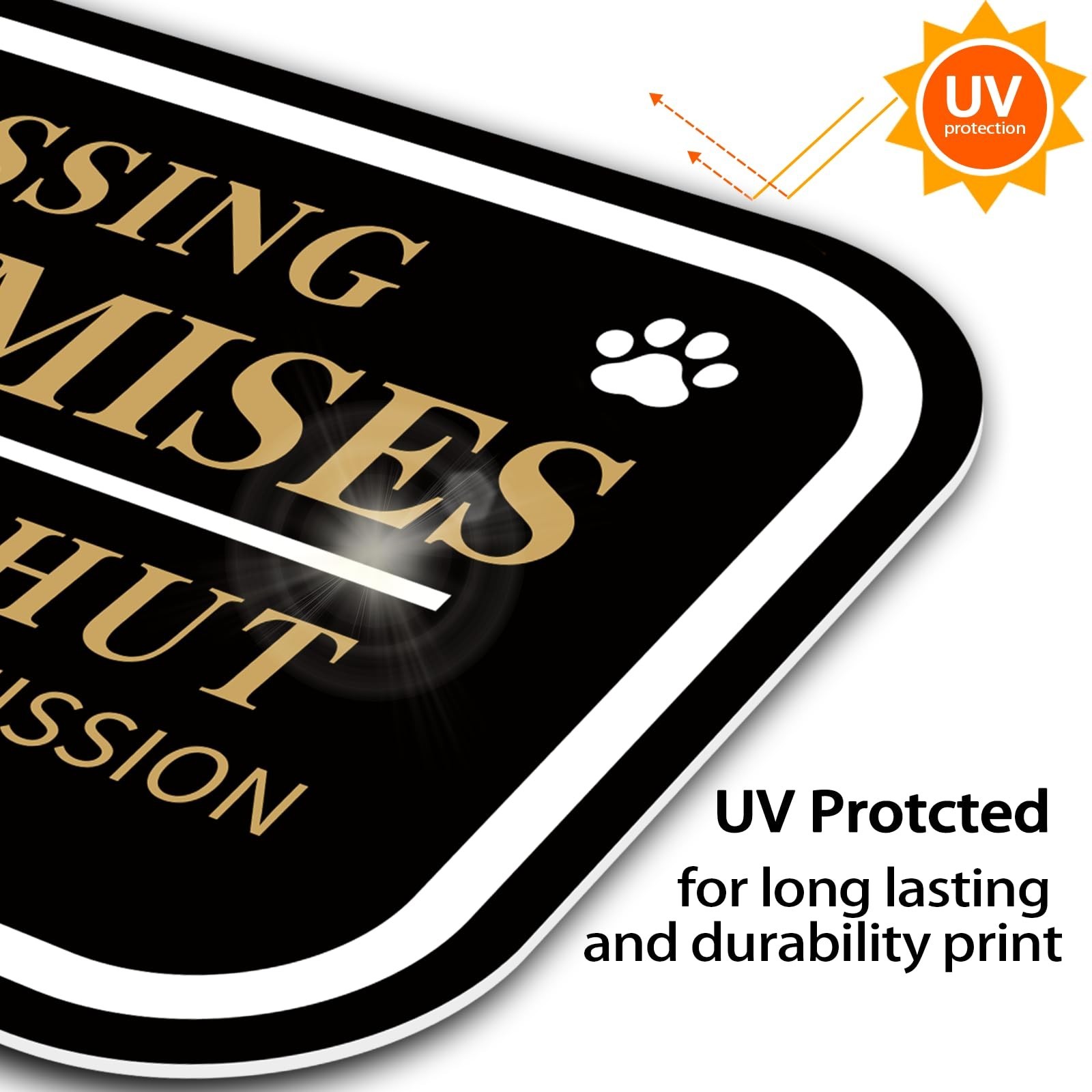 No Trespassing Dog On Premises Signs, 2 Pack Dog On Premises Keep Gate Shut S…