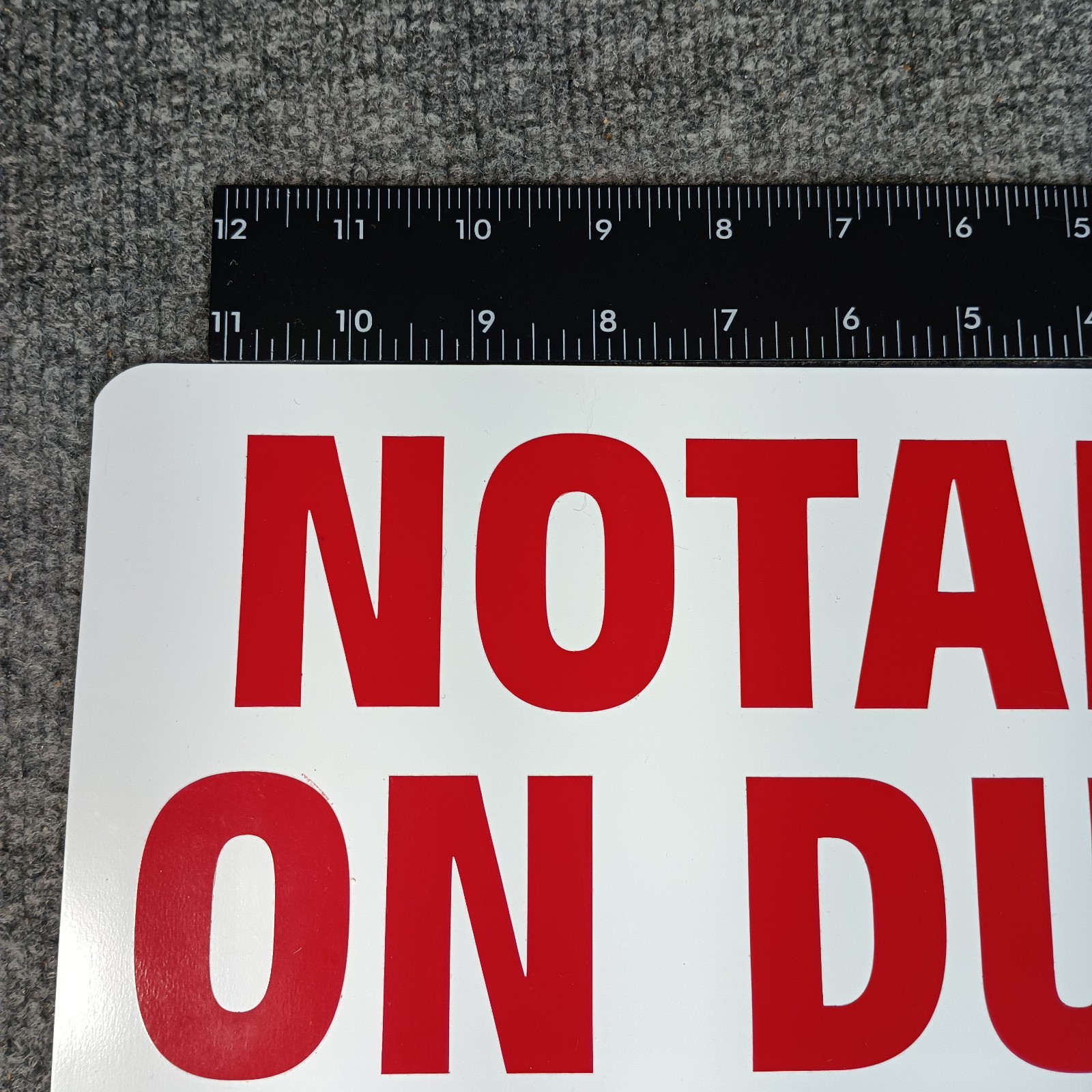 Notary On Duty Magnetic Car Door Signs Lot 2 6×12 Red White