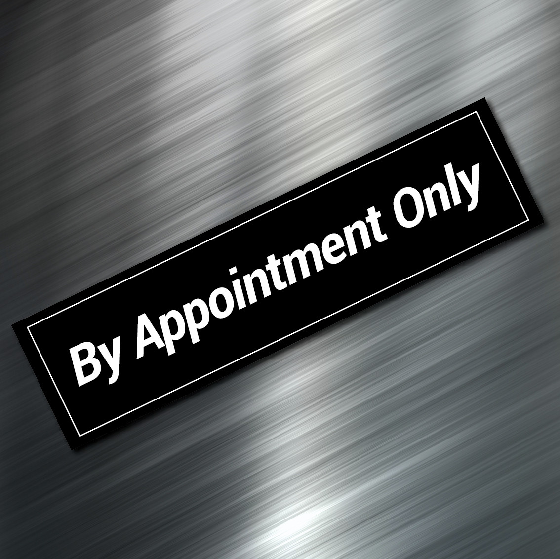 (1) By Appointment Only Sign Stickers Business Decal Black 1.75&Prime;x6.5&Prime; Window NEW