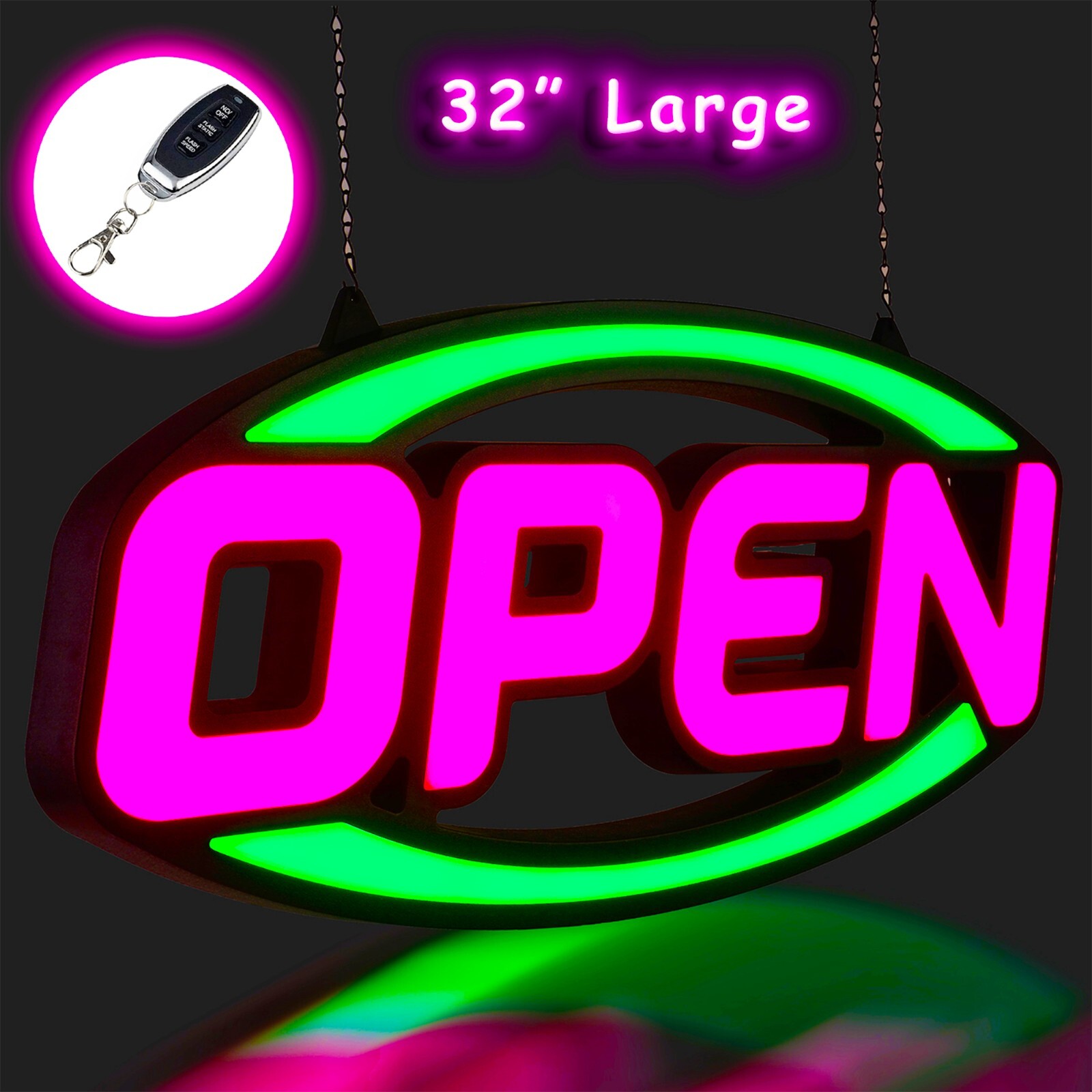 Large LED Neon Open Sign 32&Prime; Light Bright for Restaurant Bar Store Shop Market