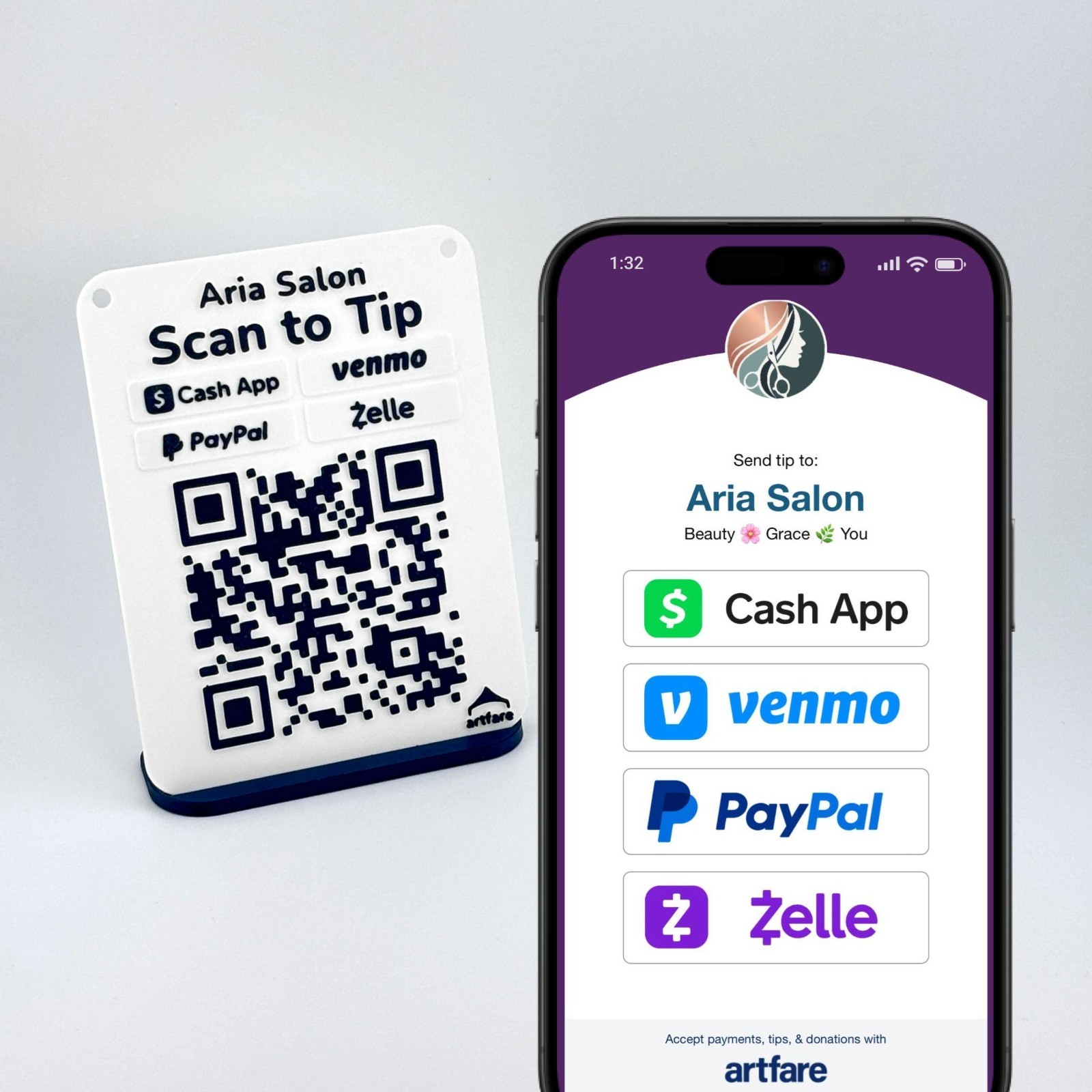 Thin QR Code Payment Sign – Artfare Micro