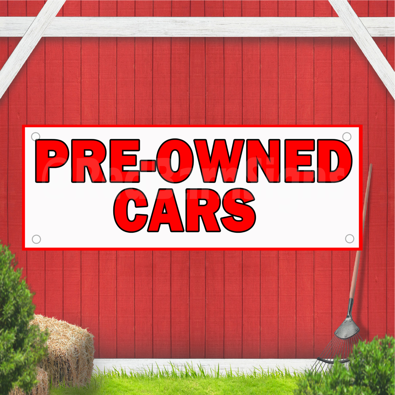 Pre-Owned Cars Indoor Outdoor Vinyl Banner Design