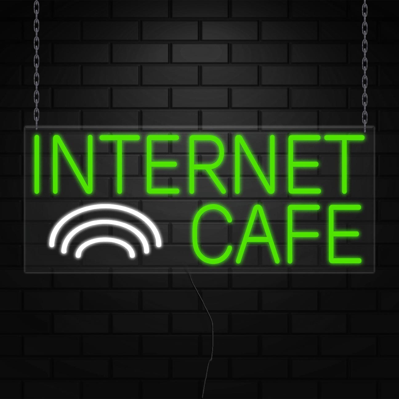 Internet Café Sign for Business Displays | LED Flex Neon | 32&Prime;W x 13&Prime;H x 1&Prime;D