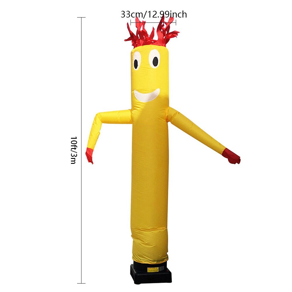 10ft Inflatable Wacky Waving Flailing Arms Tube Man Dancing Air Puppet, No Pump