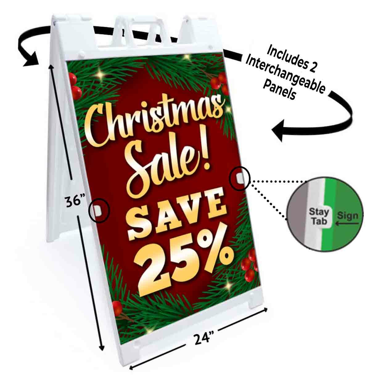 CHRISTMAS SALE SAVE 25% Signicade 24×36 A Frame Sidewalk Sign Double Sided