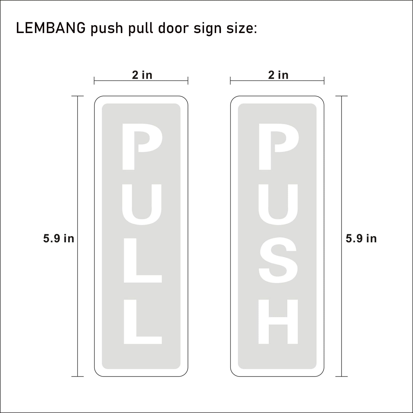 LEMBANG Push Pull Door Sign, Vertical,Double Layer Acrylic,Three-dimensional,…