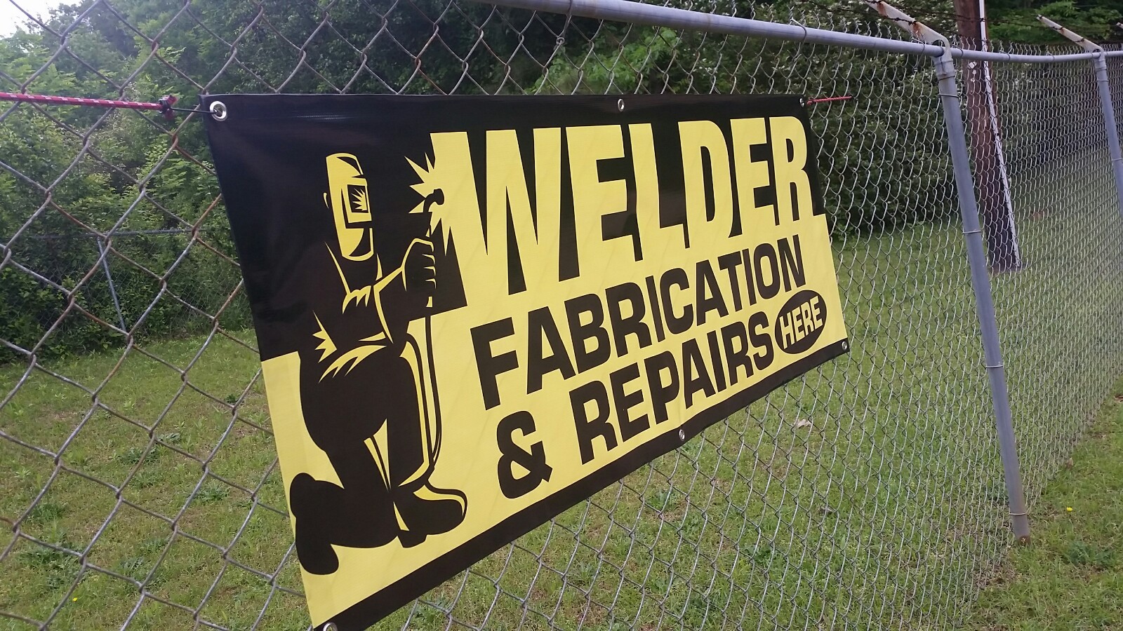 5×2 WELDER Fabrication & Repairs banner open sign steel iron metalworking torch